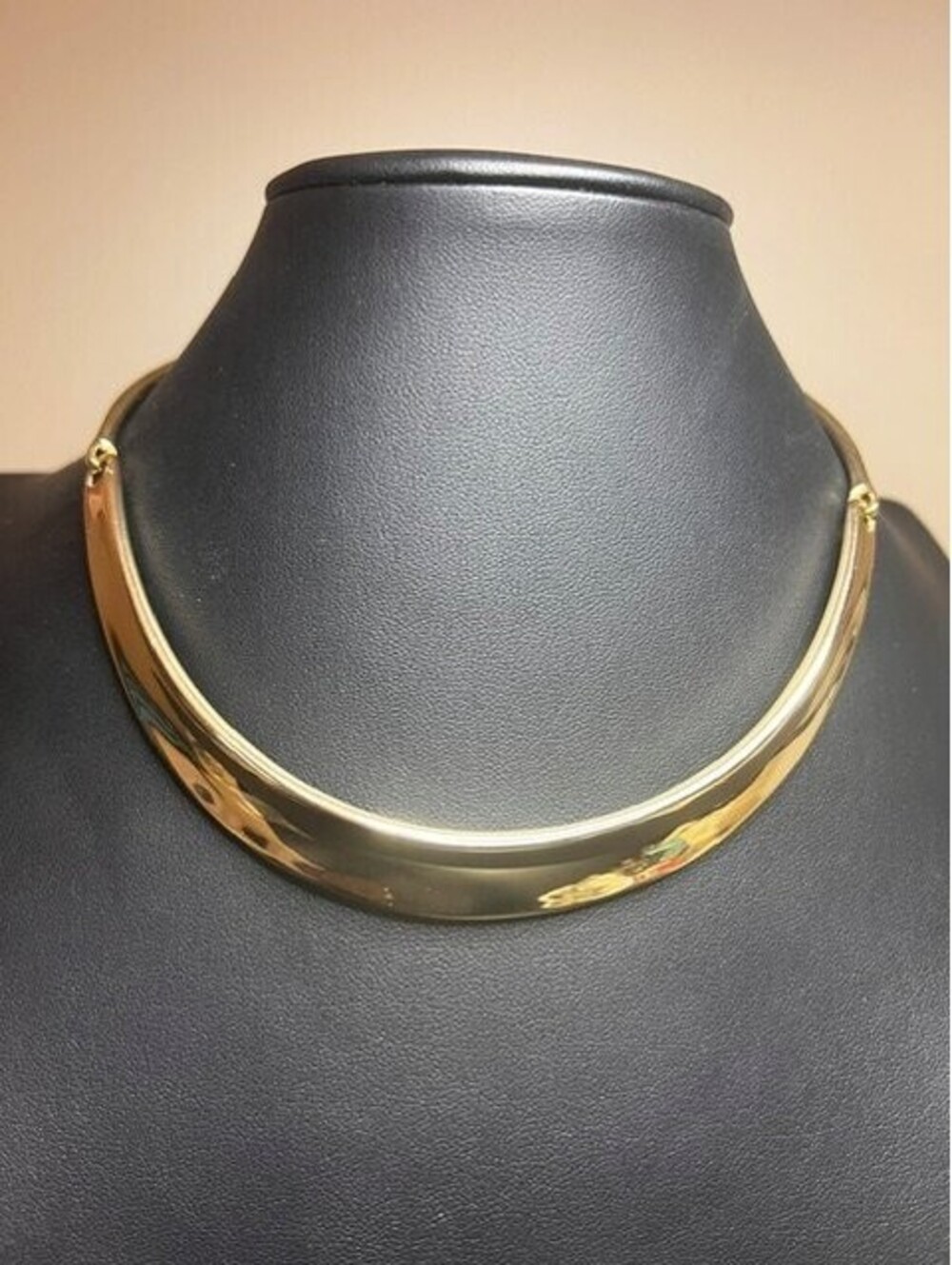 B6832 WHBM Gold Tone Collar Choker Necklace Adjustable Statement Fashion Jewelry